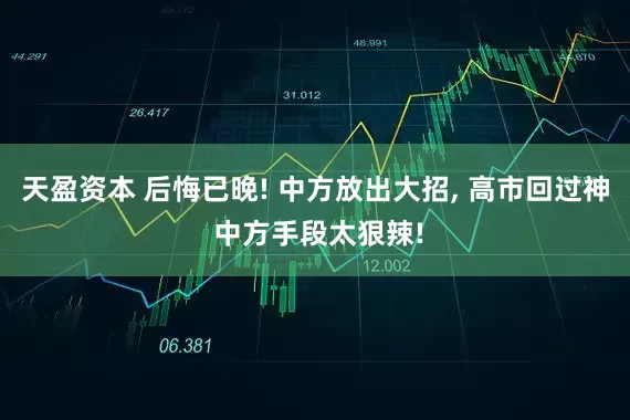 天盈资本 后悔已晚! 中方放出大招, 高市回过神 中方手段太狠辣!